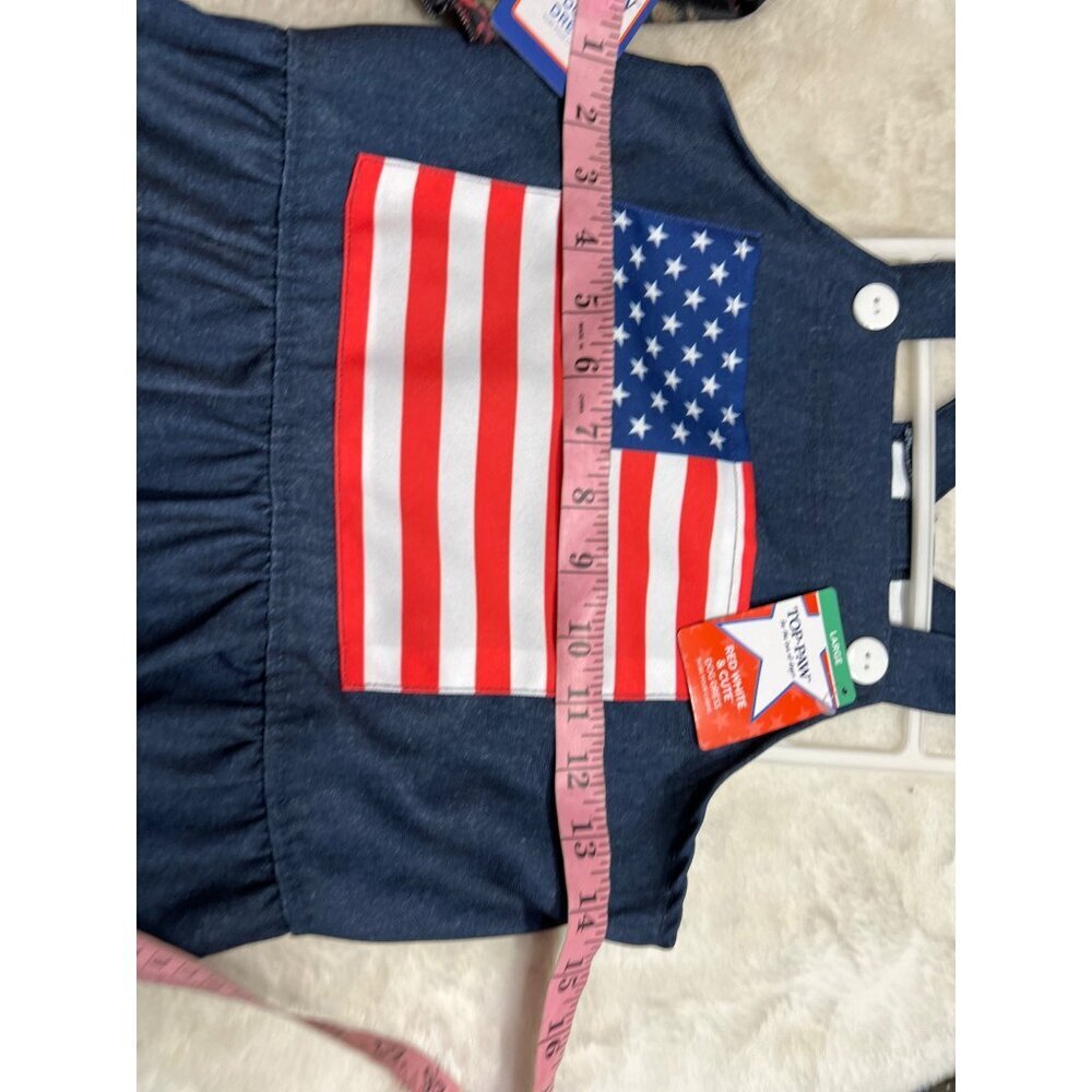 Top Paw red white blue dress & Cutie dog dress dog size large - Picture 6 of 9